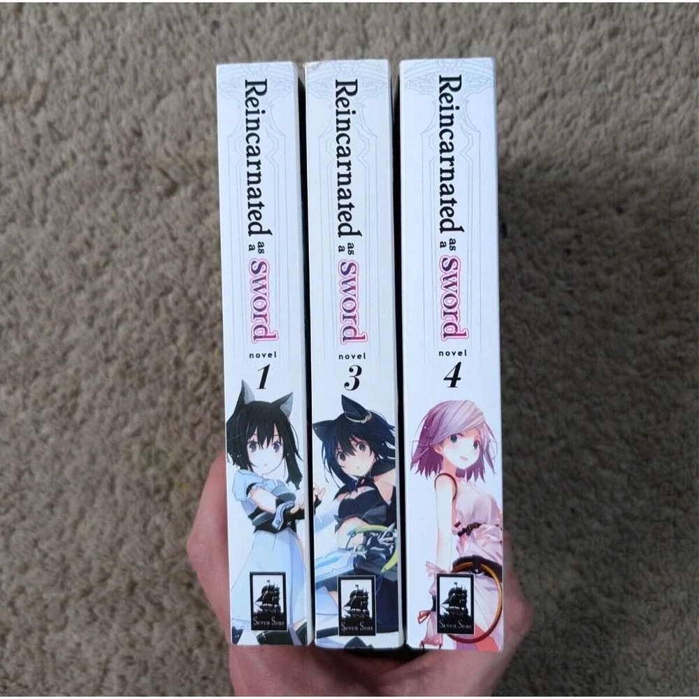 Reincarnated as a Sword Vol 1 3 4 Light Novel Yuu Tanaka English Seven Seas‎